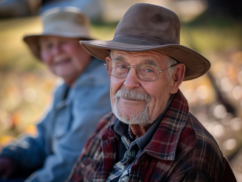 Elderly enjoying life